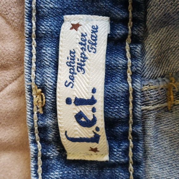 Lei Sophia Hipster Flare Jeans Y2K Distressed - Picture 10 of 12